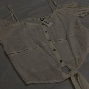 White off the shoulder top